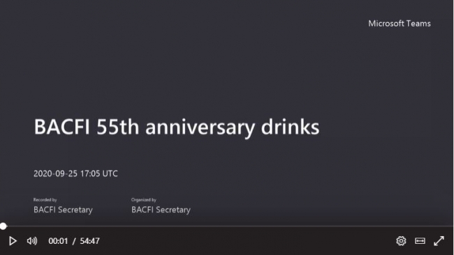 BACFI 55th anniversary drinks